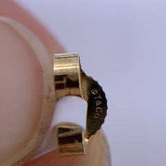 Tiffany & Co 18K Yellow Gold Vintage Puffy Heart Stud Earrings