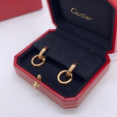 Cartier 18K Gold LOVE Hoop Earrings Screw Motif Pair