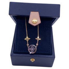 Louis Vuitton Idylle Blossom Necklace 18K Tri-Color Gold Pave Diamond Monogra