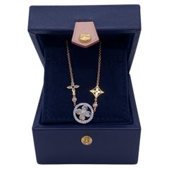 Louis Vuitton Idylle Blossom Necklace 18K Tri-Color Gold Pave Diamond Monogra