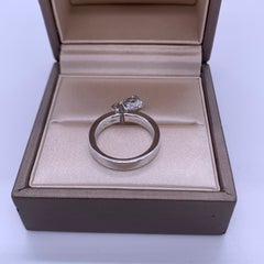 Louis Vuitton 18K White Gold Diamond Lockit Padlock Dangle Charm Ring