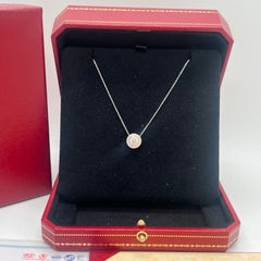 Cartier d'Amour Paved Diamond Pendant Necklace 18K White Gold Diamants