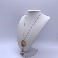 Tiffany & Co. Paloma Picasso Crown of Hearts Tricolor Gold 18K Medallion Necklac