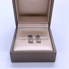 Tiffany & Co Platinum Diamond Open Heart Stud Earrings Mini Pt950