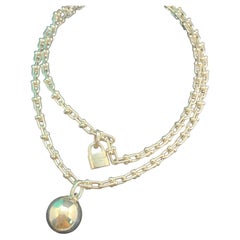 Tiffany & Co HardWear Small Wrap Necklace Sterling Silver 925 Ball Lock