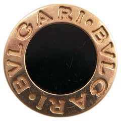 Orecchini a bottone Bulgari Bulgari con dischi circolari in oro rosa 18 carati e onice nero