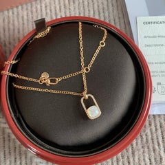 Pomellato Isola 18K Gold Mother of Pearl Diamond Pendant Necklace