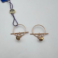 HERMES Creolen, kleines Modell, 18 Karat Roségold, Creolen-Ohrstecker