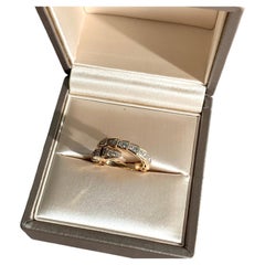 BVLGARI Serpenti Viper 18k Rose Gold Pavé Diamond Snake Ring M Size