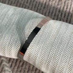 Hermes Kelly Bracelet Small Model 18K White Gold Diamond Bangle SH