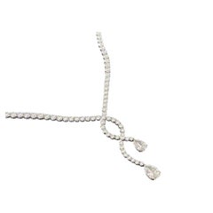 HARRY WINSTON Cascading Pear Diamond Platinum Statement Drop Necklace