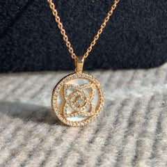 DE BEERS Enchanted Lotus 18K Rose Gold Diamond Mother of Pearl Pendant Necklace
