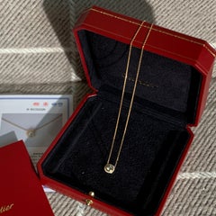 Cartier 18K Rose Gold Diamond Paved d'Amour Pendant Necklace