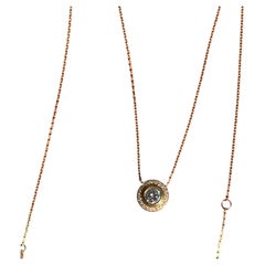 Cartier 18K Rose Gold Diamond Paved d'Amour Pendant Necklace