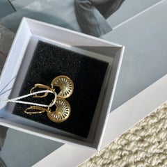 Cartier Amulette de Cartier 18K Yellow Gold Mother of Pearl Diamond Earrings