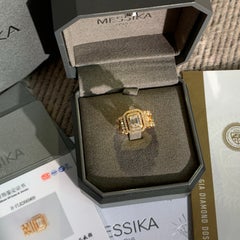 Messika D-Vibes 18K Gold Emerald Cut Diamond Multi-Row Ring