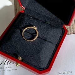 Cartier Etincelle de Cartier Ring 18K Pink Gold Emerald-Cut Diamond