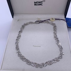 Montblanc Petales de Rose 18K White Gold Diamond Motif Necklace