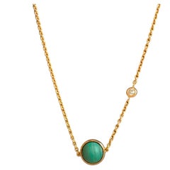 Piaget Possession Malachit-Diamant-Anhänger-Halskette aus 18-karätigem Gold (Au750)