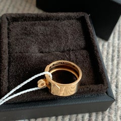 Hermes Kelly Ring aus 18 Karat Roségold mit 4 Diamanten, Ringgröße GM