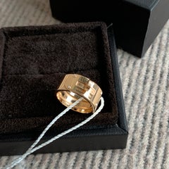 Hermes Kelly Ring aus 18 Karat Roségold mit 4 Diamanten, Ringgröße GM