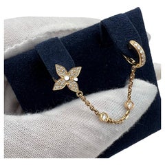 Orecchini Louis Vuitton Idylle Blossom Mono Chain in oro rosa 18 carati con diamanti
