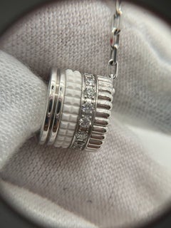 Boucheron Quatre Double White Edition 18K White Gold Diamond Pendant Necklace