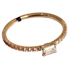 Cartier Etincelle de Cartier 18K Rose Gold Emerald-Cut Diamond Ring