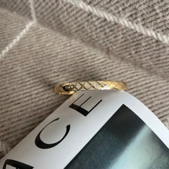 Chanel Coco Crush Bracelet 18K Gold Diamond Quilted Bangle Cuff S Size