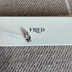 Fred Force 10, Modell MM, Armband aus 18-karätigem Weißgold mit Diamanten, rotes Kabel