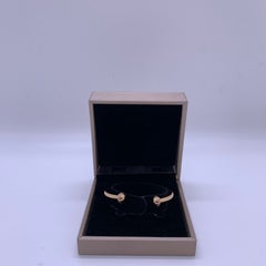 Piaget Possession 18K Rose Gold Diamond Open Cuff Bangle Bracelet Size 16