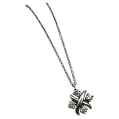 Tiffany & Co Schlumberger Lynn 18k White Gold Diamond Pendant Necklace