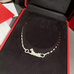 Collana girocollo Cartier "Dame à la Panthère" in oro bianco con pavé di diamanti