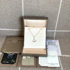 BVLGARI Divas Dream Pink Diamond Mother of Pearl Necklace Limited Edition