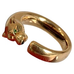 CARTIER Panthere de Cartier 18K Rose Gold Tsavorite Garnet Onyx Ring