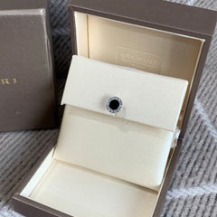 Orecchino a bottone singolo BVLGARI in oro bianco 18 carati con onice