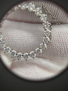Tiffany & Co Platinum Diamond Open Circle Pendant Necklace Pt950 Eternity Medium