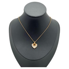 Bvlgari Bvlgari Heart Pendant Necklace 18K Yellow Gold Mother of Pearl