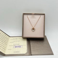 Bvlgari Bvlgari Heart Pendant Necklace 18K Yellow Gold Mother of Pearl
