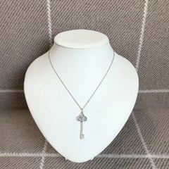 Tiffany & Co. Keys Fleur de Lis Key Pendant Diamond Platinum Pt950