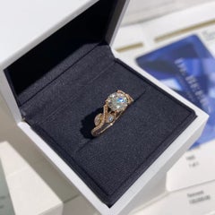 Anillo GIA De Beers Adonis Rose de oro rosa de 18 quilates con un diamante redondo brillante de 1 quilate