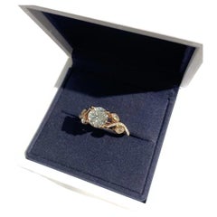Anillo GIA De Beers Adonis Rose de oro rosa de 18 quilates con un diamante redondo brillante de 1 quilate