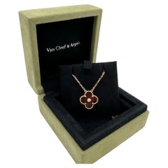 Van Cleef Arpels Alhambra Bull's Eye Diamond 18K Gold Pendant Necklace