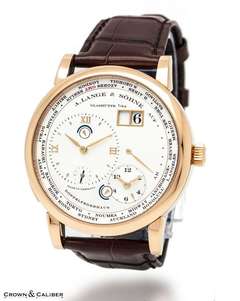 A Lange & Sohne Lange 1 Time Zone Men's Wristwatch Model 116.032 Box & Papers