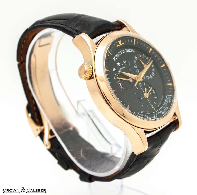Men's Jaeger-LeCoultre Rose Gold Master Control Geographic Wristwatch