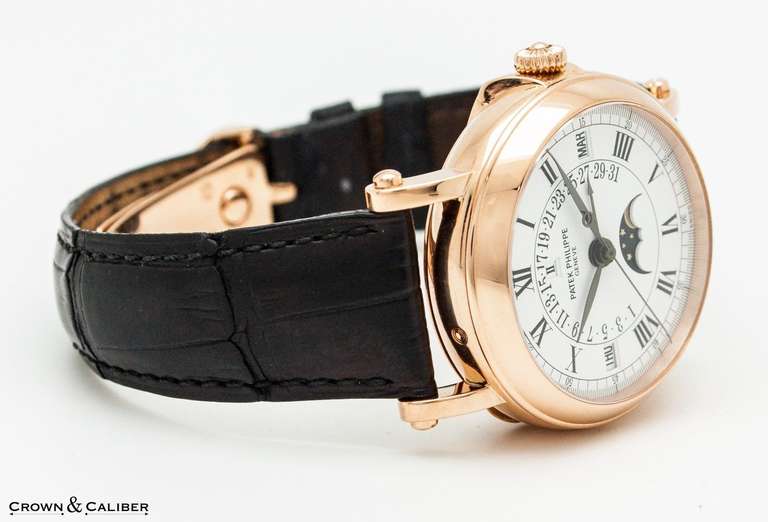 Men's Patek Philippe Rose Gold Perpetual Calendar Automatic Wristwatch Ref 5107R-001