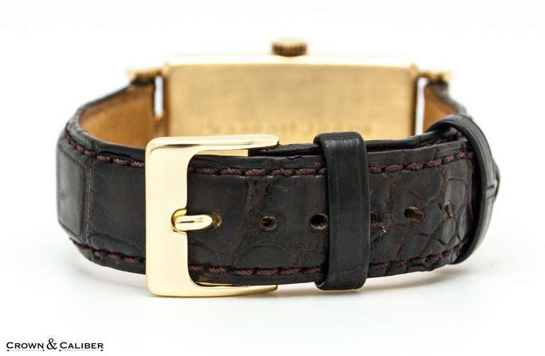 Patek Philippe Yellow Gold Hinged Curved Rectangular Watch Ref 431 circa 1940s 1