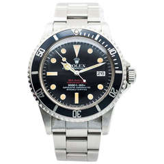 Rolex Stainless Steel Double Red Sea Dweller Mark III Wristwatch Ref 1665