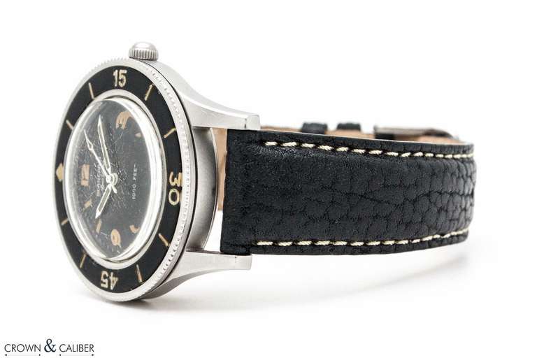 Men's Blancpain Stainless Steel Fifty Fathoms Aqua Lung Wristwatch circa 1950s