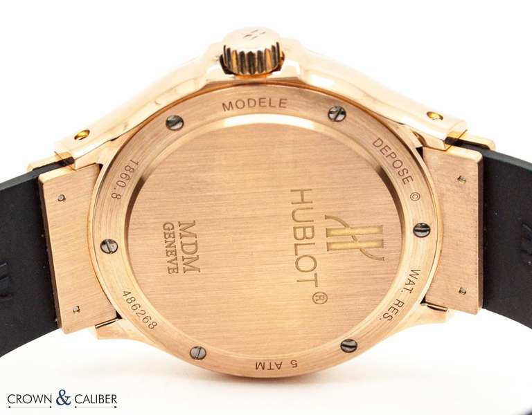 Hublot Rose Gold Regulateur Automatic Chronograph Wristwatch circa 1990s 5